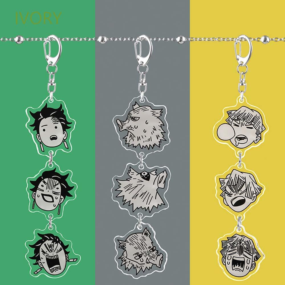 Móc khóa phong cách anime Thanh Gươm Diệt Quỷ đáng yêu