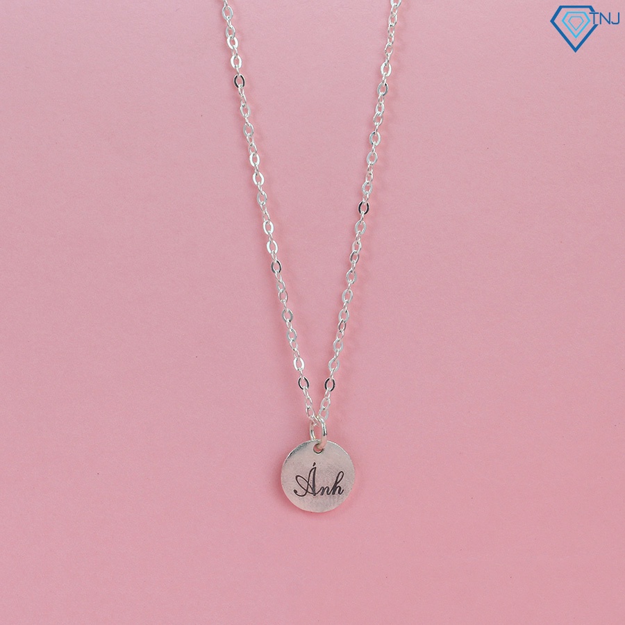 Dây chuyền khắc tên theo yêu cầu nữ bạc đẹp giá rẻ DCN0587 Trang Sức TNJ