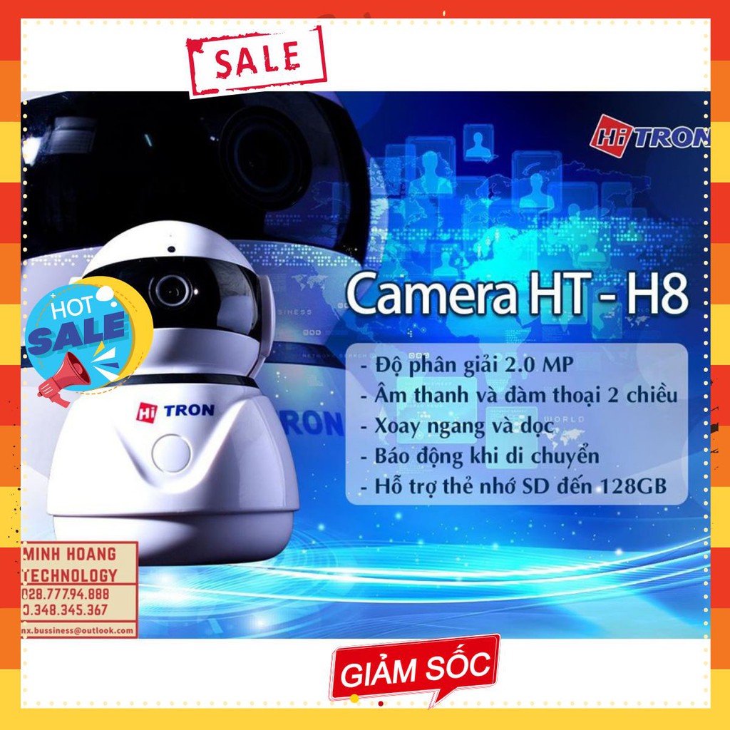 💗🎉🎉💗[SIÊU RẺ-SIÊU BỀN] Camera Wifi HT - H8 (TẶNG CHÂN ĐẾ) chuẩn 1080P-2MP cho mọi gia đình, văn phòng, cửa hàng