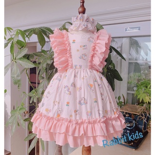 Đầm Lolita Cho Bé Gái 💝FREESHIP💝 TẶNG TURBAN- Rabbit Kids-Váy Công Chúa Trẻ Em 5 -22kg Thô Lụa Hoạ Tiết Ngựa Pony Dễ Th