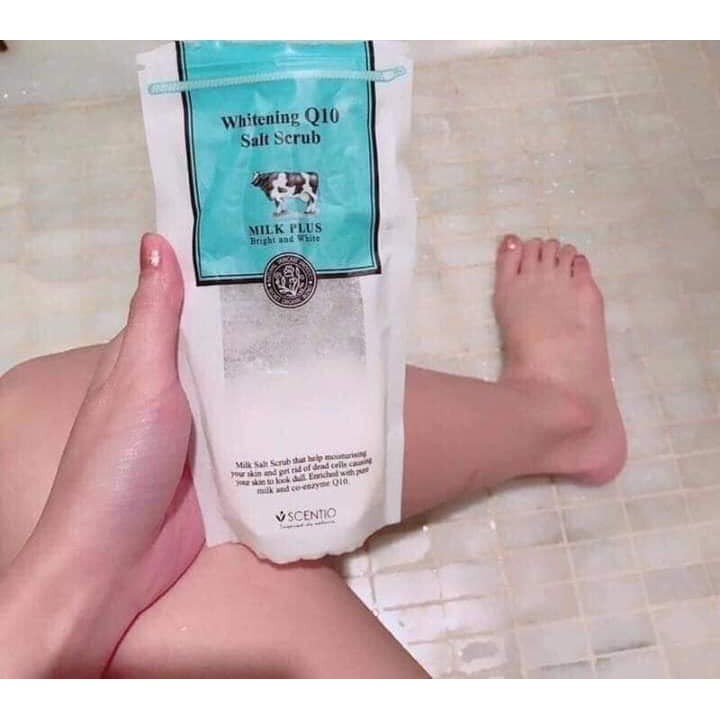 Muối Tẩy Tế Bào Chết Body Sữa Bò Trắng Da Milk Plus Whitening Q10 Salt Scrub