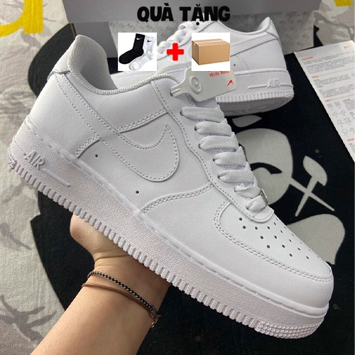 Giày_Nike Air Force 1 Trắng, Giày AF1 Full Trắng Bản S.Cấp Đế Air Đủ Size Nam Nữ Full Box Bill