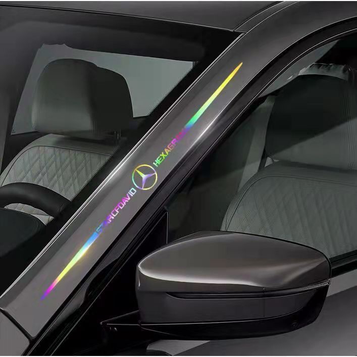 Miếng Dán Trang Trí Xe Hơi Hình logo Màu laser Phản Quang Độc Đáo