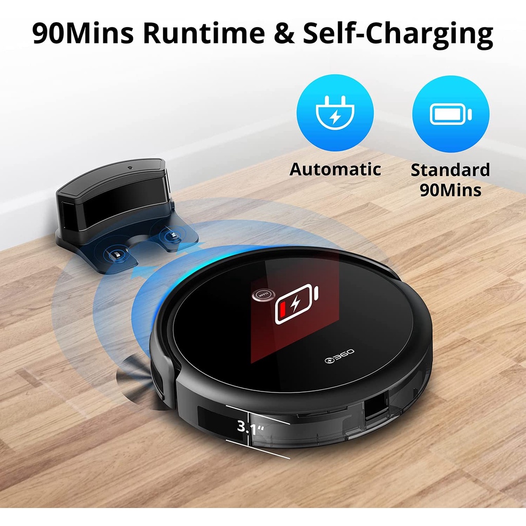 [Hỏa Tốc - HCM] Robot Hút Bụi Lau Nhà Qihoo 360 C50 | Hàng Chính Hãng | BẢO HÀNH 12 THÁNG | Mimax Store