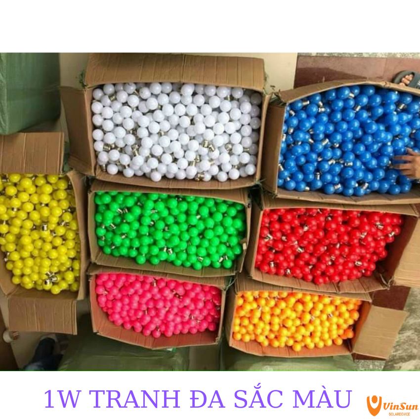 Dây Đèn Led Trang Trí Ngoài Trời Chống Nước Dây E27 Trang Trí Sân Vườn Quấn Cây Bóng Đa Sắc Màu 1W 3W, Vinsun