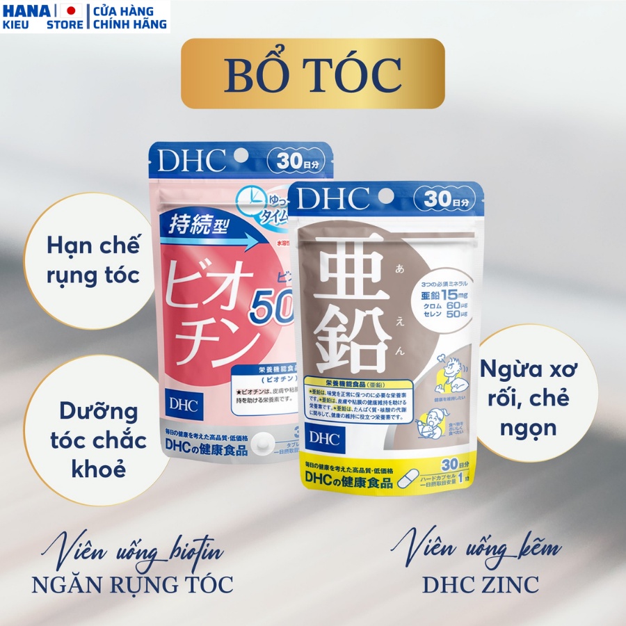 Viên uống Bổ sung Kẽm DHC Zinc 30 Ngày