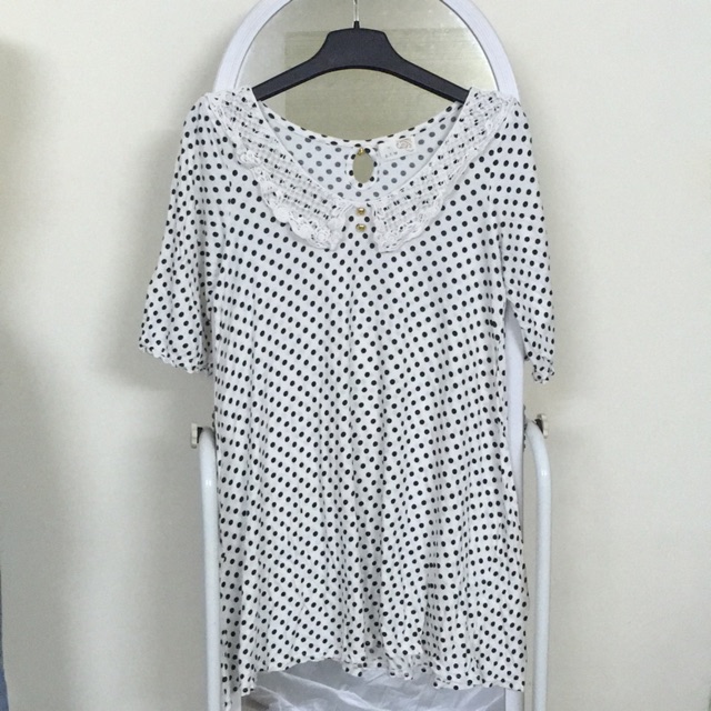 Áo thun nữ dáng váy chấm bi 2hand mới xinh size M L (có ảnh mẫu)