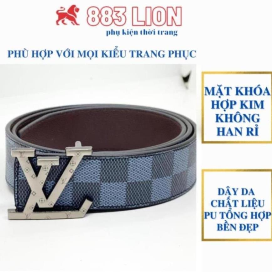 Thắt Lưng Nam LV,Dây Lưng Cao Cấp Mẫu Mới Mặt Hợp Kim LV Bạc Có Chữ Dây Da Mềm Tổng Hợp * * 2022 🔥 🥇 * ⚡ !