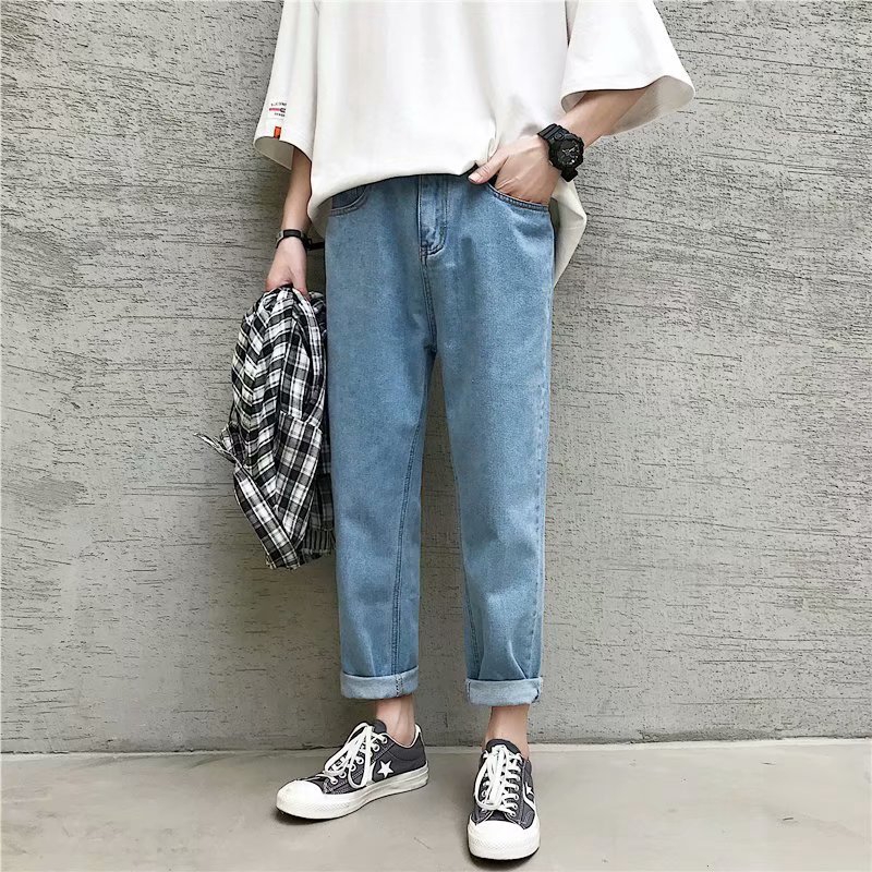 high3 jeans men's jeans solid straight haren pants lovers casual pants