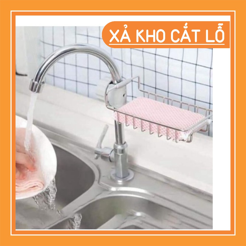 KỆ CÀI VÒI RỬA BÁT ĐỂ KHĂN VÀ RẺ RỬA BÁT TIỆN DỤNG BẰNG INOX