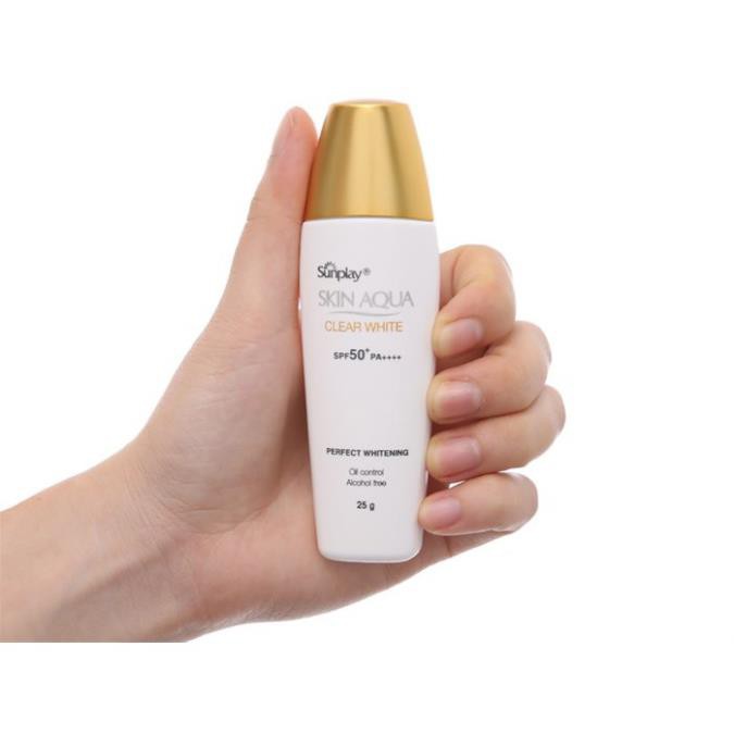 Sữa Chống Nắng Tạo Nền Trắng Mịn { CHÍNH HÃNG } Sunplay Skin Aqua Clear White Cc Milk Spf50+, Pa++++