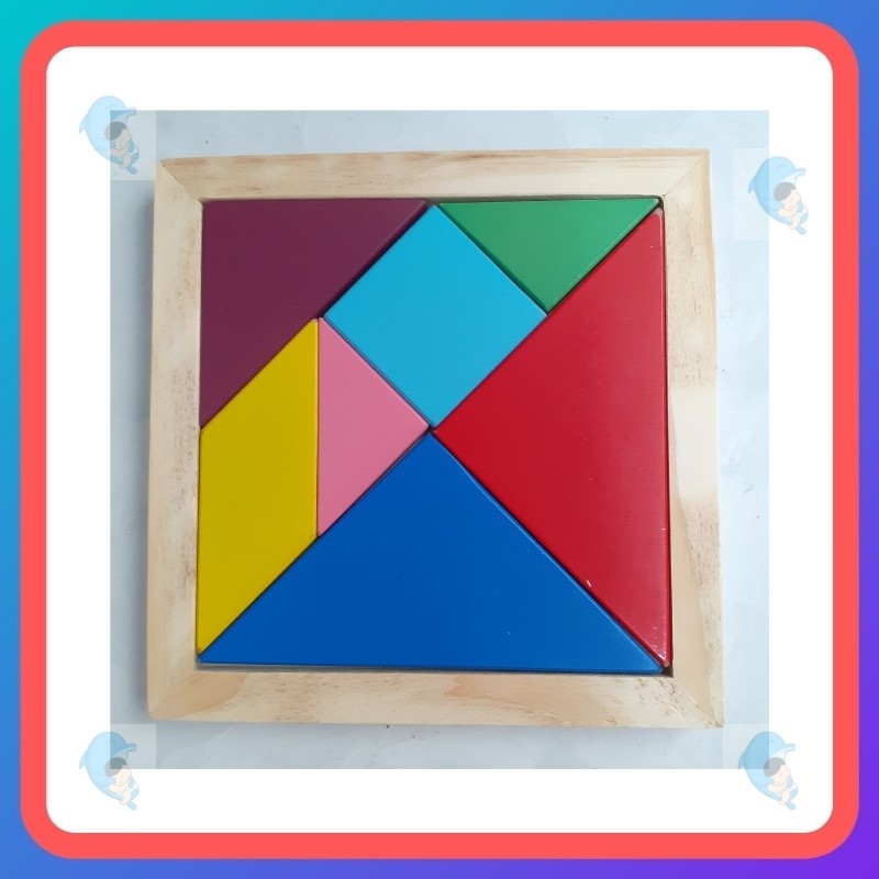 Đồ Chơi Trí Uẩn Tangram - Đồ Chơi Giáo Dục Giúp Bé Phân Biệt Màu Sắc Hình Khối Phát Triển Tư Duy