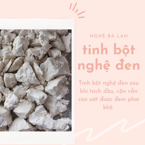 Tinh bột nghệ đen nguyên chất 100% - Nghệ Bà Lan - chưa xay 500g- kèm giấy kiểm định