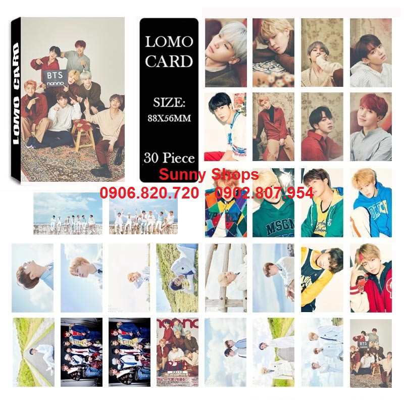 Lomo card hộp 30 hình nhóm BTS - Bangtan Boys