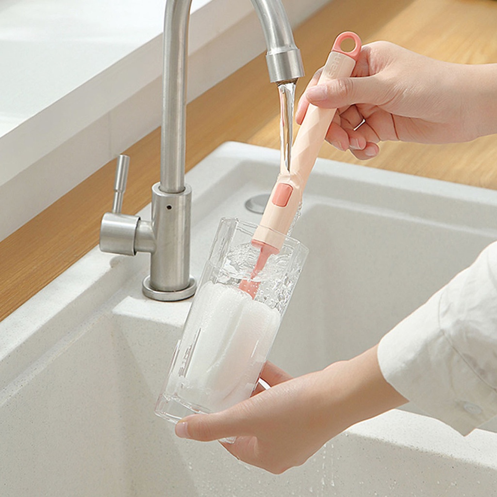Cọ rửa bình sữa - Que rửa cốc, ly với đầu mút có thể thay thế