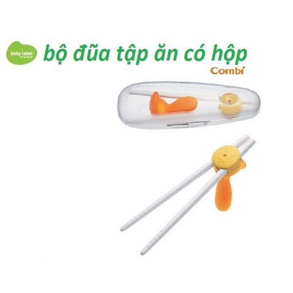 Đũa tập ăn Combi kèm hộp