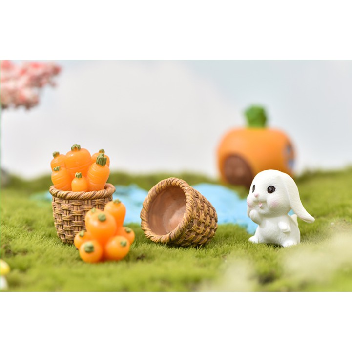 TT14 - Mô hình GIA ĐÌNH THỎ 01 trang trí tiểu cảnh sen đá xương rồng cây để bàn