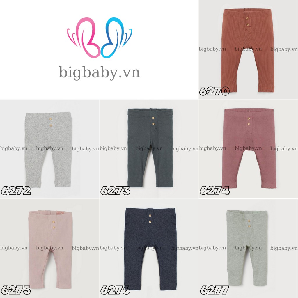 Quần Legging Bé Gái HM Nhiều Màu Cho Bé Từ Sơ Sinh Đến 9KG