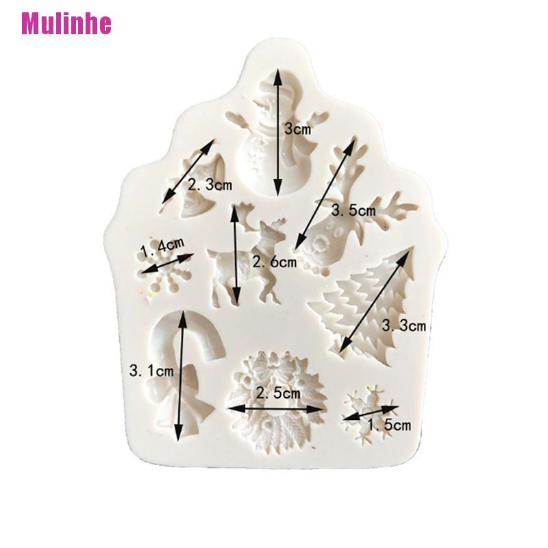 Khuôn Silicone Tạo Hình Làm Bánh Kẹo Hình Cây Thông / Người Tuyết / Tuần Lộc / C
