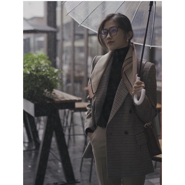 ÁO BLAZER KẺ 2 lớp