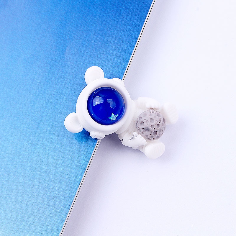 Set 10 Phụ Kiện Trang Trí Móc Khóa Điện Thoại Hình Phi Hành Gia Bằng Resin DIY