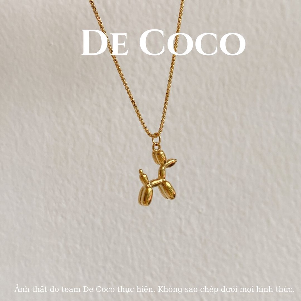 [KHÔNG ĐEN GỈ] Vòng cổ titan hình chó, dây chuyền hình cún Snoopy De Coco decoco.accessories