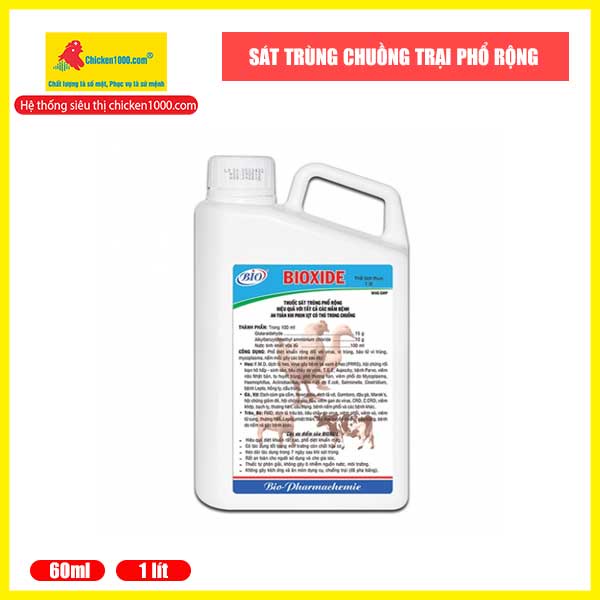 Th.uốc Sát Trùng Chuồng Trại Bio Virus Vi Trùng | BIOXIDE 1 LÍT