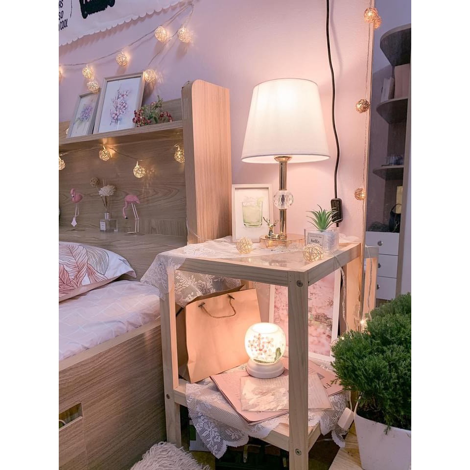 (Xả kho) Tap Pallet đầu giường 2 tầng mặt kính De pallet - Gỗ thông loại I, mặt kính dày đẹp | BigBuy360 - bigbuy360.vn