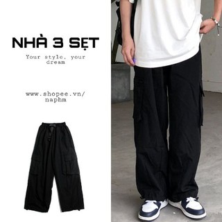Quần ống rộng ulzzang túi hộp mới unisex
