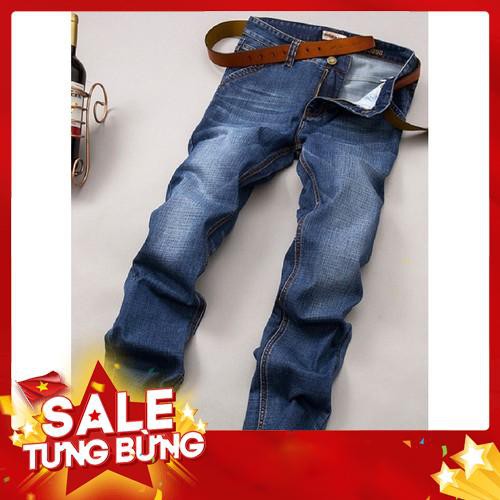 Quần Jeans Nam ống suông co giãn túi xéo phong cách công sở - Siêu HOT