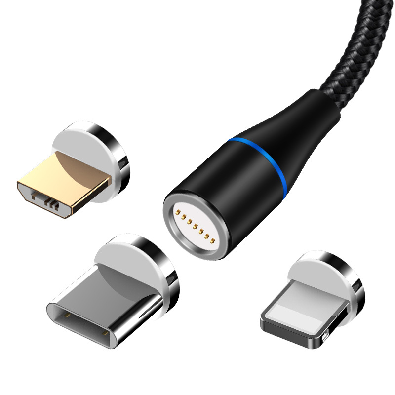 Dây Cáp Sạc Nam Châm Cổng Micro Usb Type C Cho Iphone Samsung Huawei