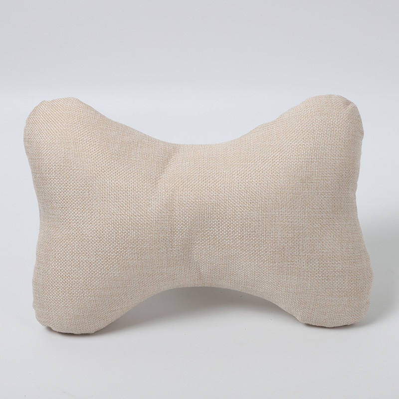 Gối Tựa Đầu Ô Tô, Xe Hơi Vải Đũi Mềm Mại Thoáng Khí Chống Mỏi Cổ Khi Lái Xe