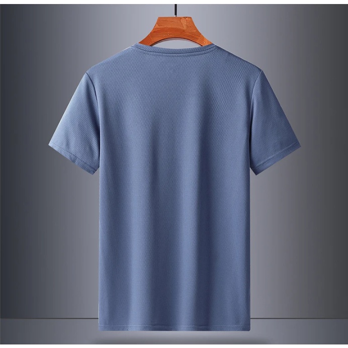 Áo Thun Tay Ngắn Cổ Tròn Dáng Rộng Phối Lưới Nhanh Khô Thời Trang Mùa Hè Mới Cho Nam