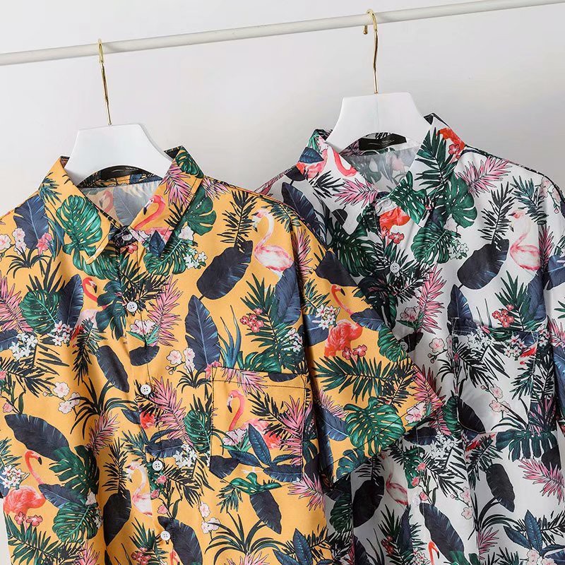 Áo Sơ Mi Dáng Rộng Phong Cách Hawaii Size M-3Xl Kt-024