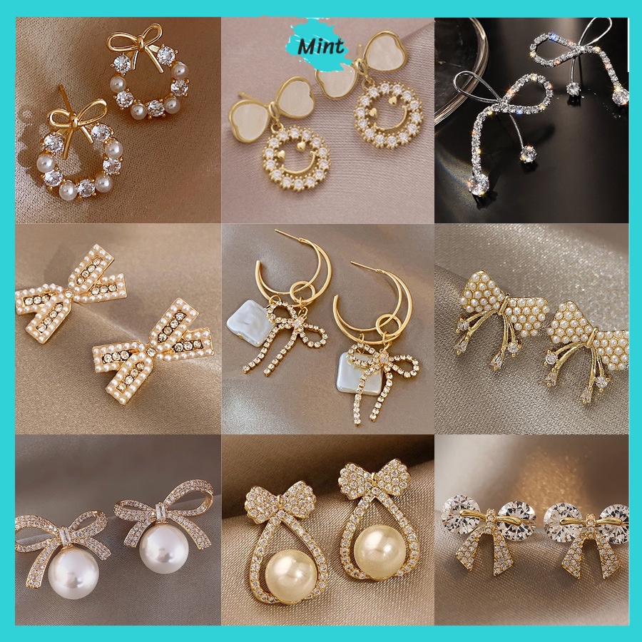 Bông Tai Chuôi Bạc S925 Tự Chọn ❤️KHÔNG GÂY DỊ ỨNG❤️ Khuyên Tai Sang Chảnh Dáng Ngắn Xinh Đẹp Phong Cách Hàn Quốc