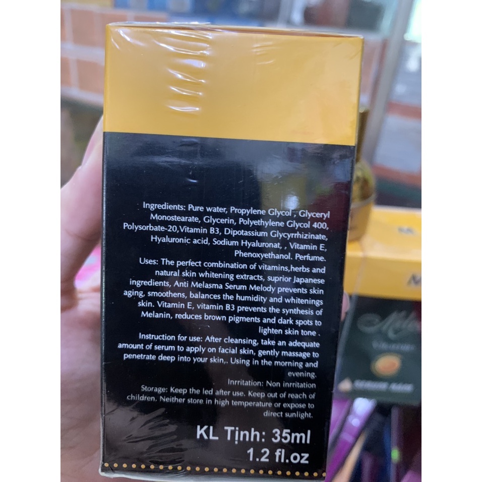 [chính hãng 100%] serum MELODY hết nám-giúp trắng da-cải thiện lão hóa-cân bằng độ ẩm chai 35ML(giá bao bì 329k)