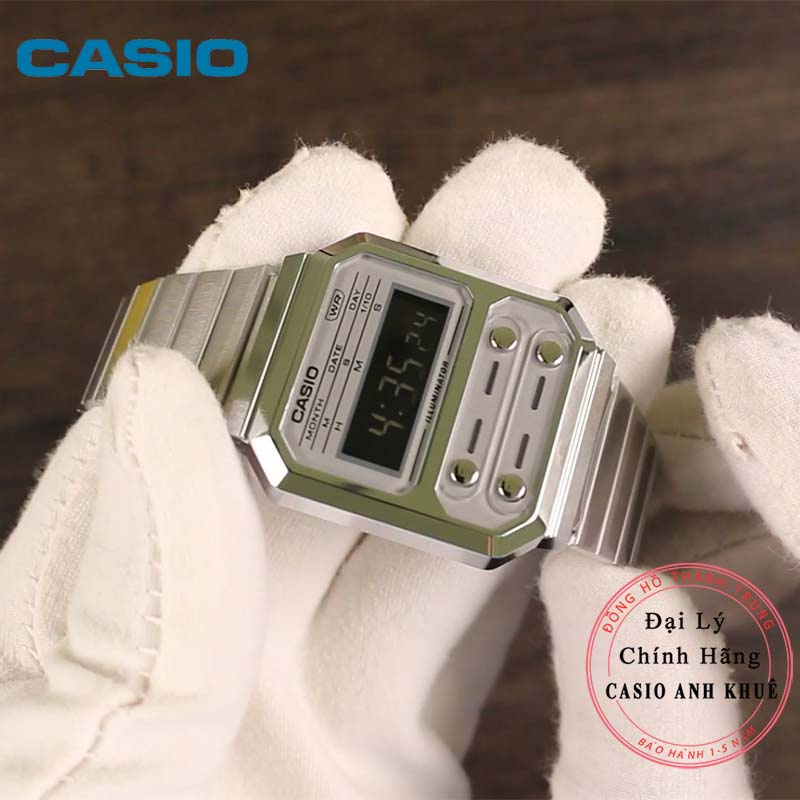 Đồng hồ Unisex Casio Vintage A100WE-7BDF dây kim loại