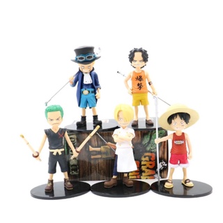 Mô hình nhân vật One Piece - Mô hình chibi Ace Sanji Sabo Zoro Luffy