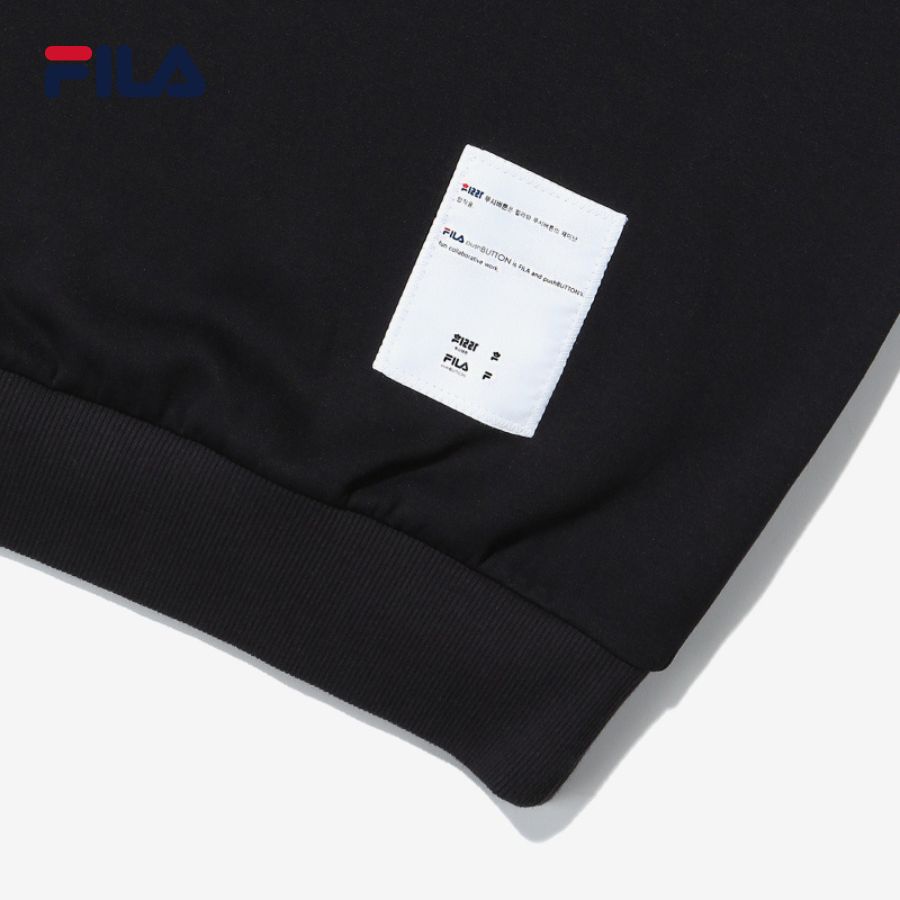 Áo khoác hoodie không nón unisex Fila X Pushbutton 110Y - FS2POD3P01X-BLK