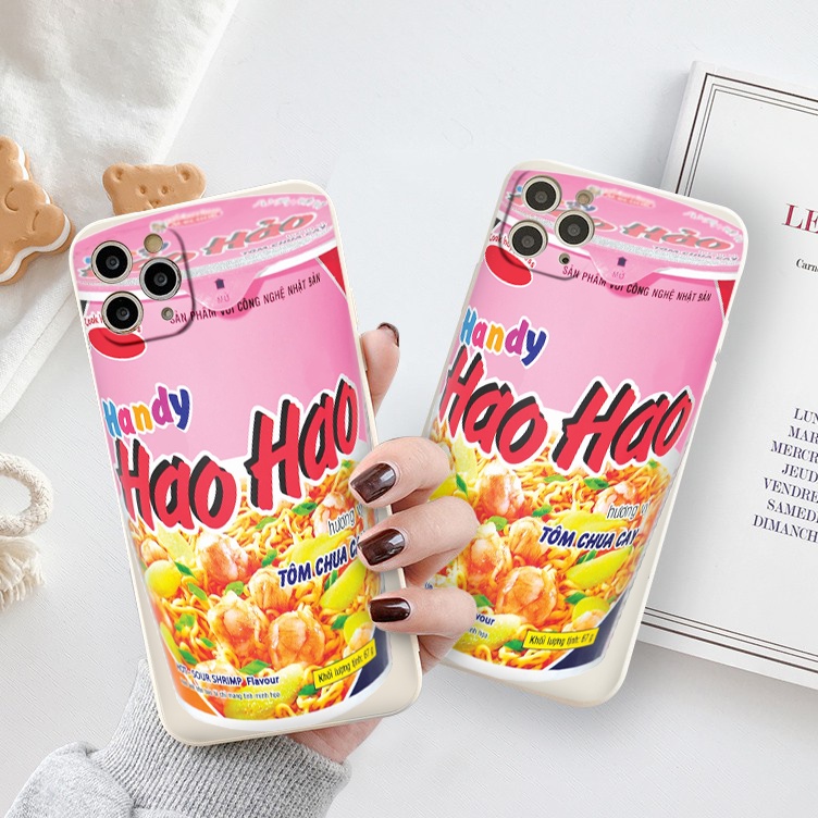 Ốp lưng iphone Vỏ kẹo mì tôm Hao hao iphone 7 8 Plus 6 6s Plus 11 13 12 14 Pro MAX XR X XS MAX SE 2020 e1581 tr1241