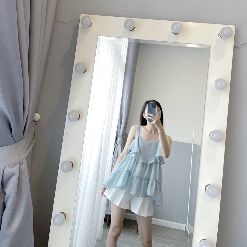 áo tơ xanh nhạt