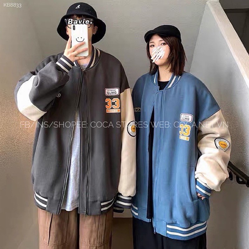 [KB8833]🏈 Áo khoác BOMBER số 33 (Có sẵn/ảnh thật)