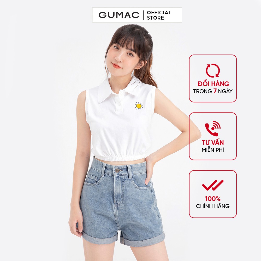 Quần short Jean nữ GUMAC phong cách trẻ trung, năng động QJA1177