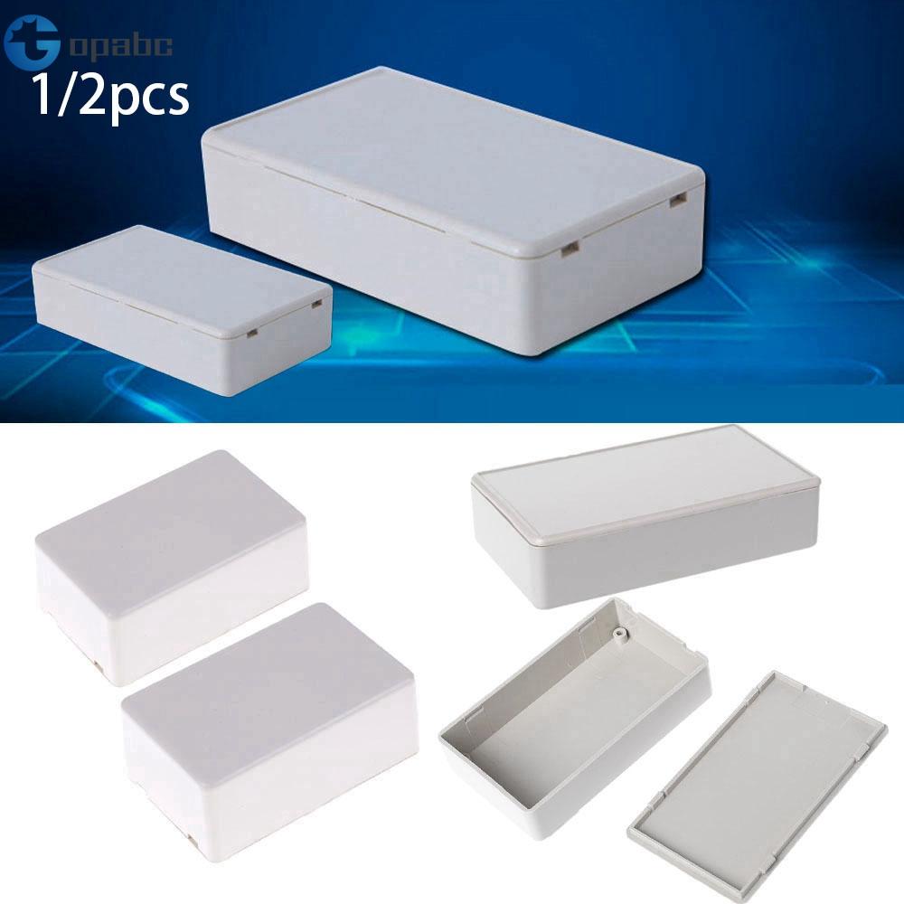 Top 1/2 Hộp Nhựa ABS Đựng Đồ Điện Tử Màu Trắng/Xám Chống Thấm Nước 8 Kích Thước Chất Lượng Cao