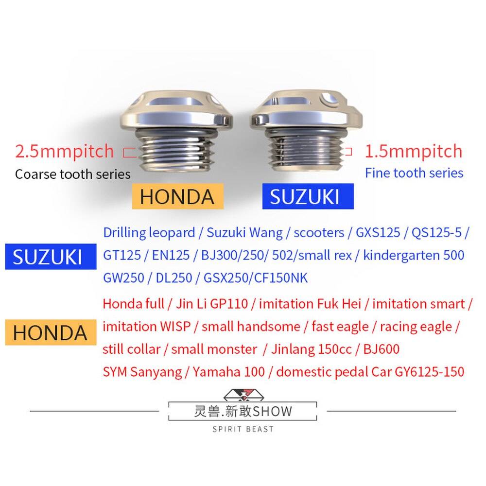 Nắp Nhớt Chống Trộm Spirit Beast L3 Cho Honda/Yamaha