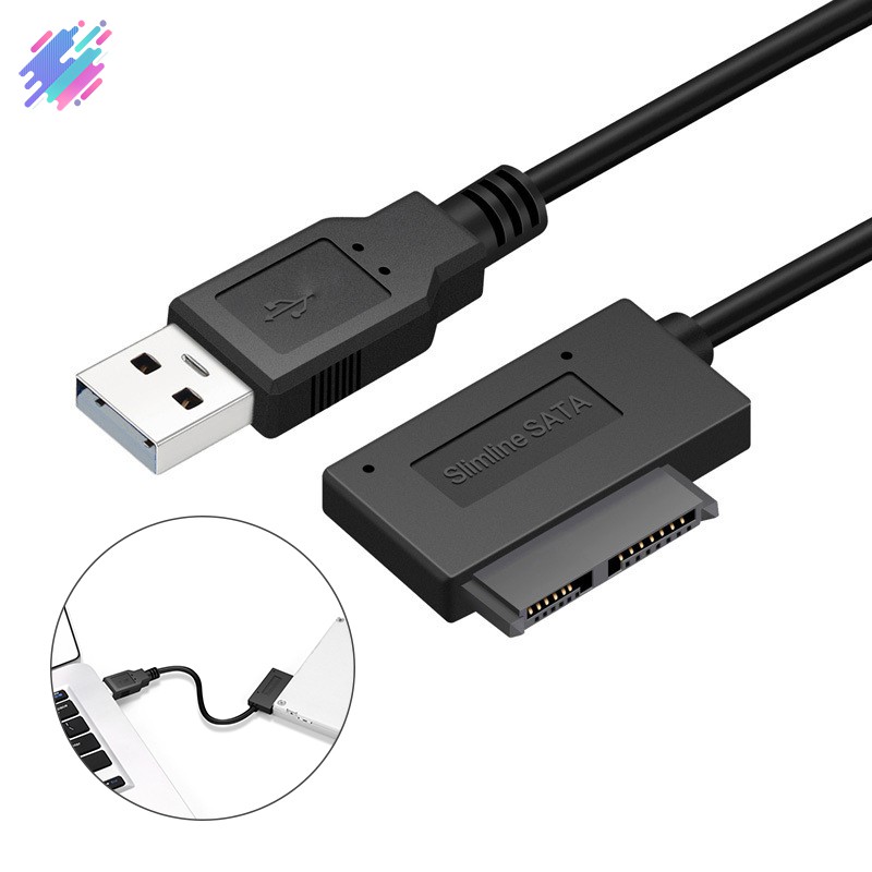 Dây cáp chuyển đổi 7+6 13Pin Slim SATA sang USB CD DVD Rom tiện dụng chất lượng cao