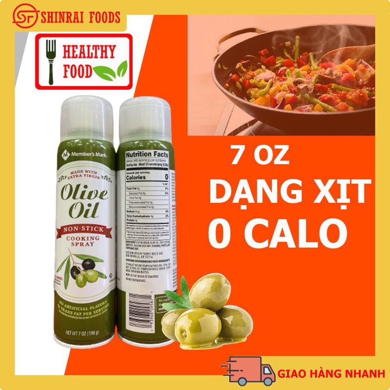 Dầu xịt 0 Calo olive Member’s Mark 7oz Mỹ