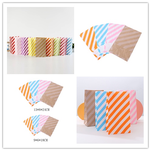 Set 10 Túi Giấy Đựng Bánh Kẹo / Món Tráng Miệng Họa Tiết Mặt Trăng Nhiều Màu Sắc