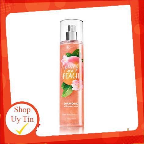 Xịt thơm có nhũ Bath and Body Works - Pretty As A Peach 🍭Hot🍭