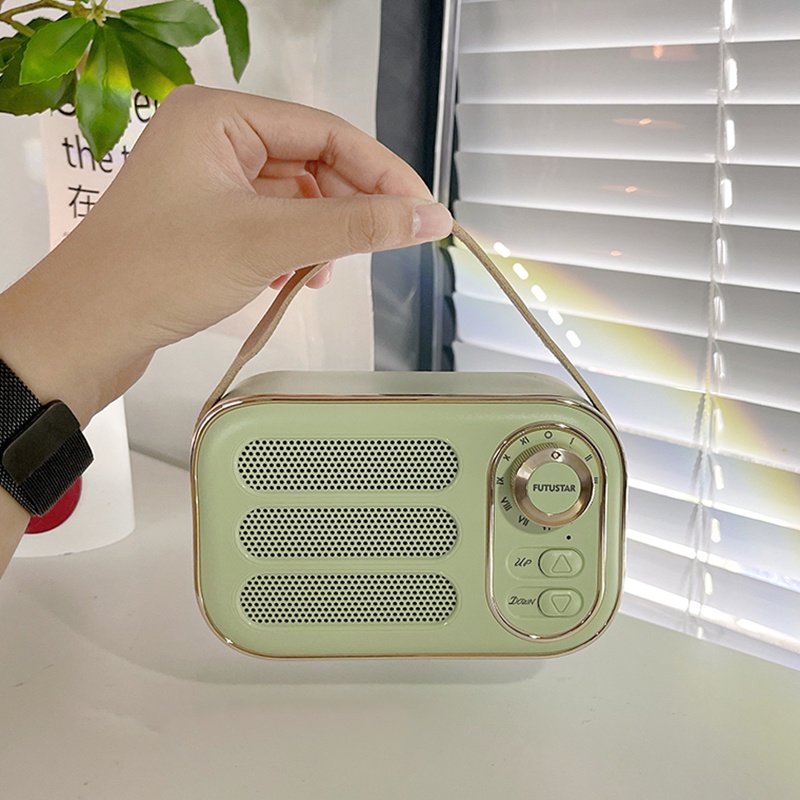 Loa Bluetooth Không Dây Có Tay Cầm Phong Cách Retro